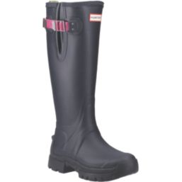 Hunter Balmoral Adjustable Neoprene Lined Size 6 Womens Navy Non Safety Wellies