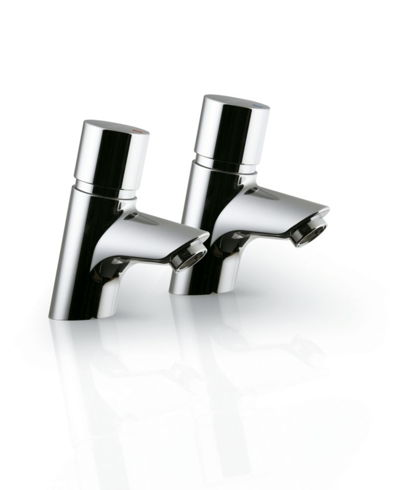 Armitage Shanks Avon 21 Self-Closing Basin Pillar Taps Chrome