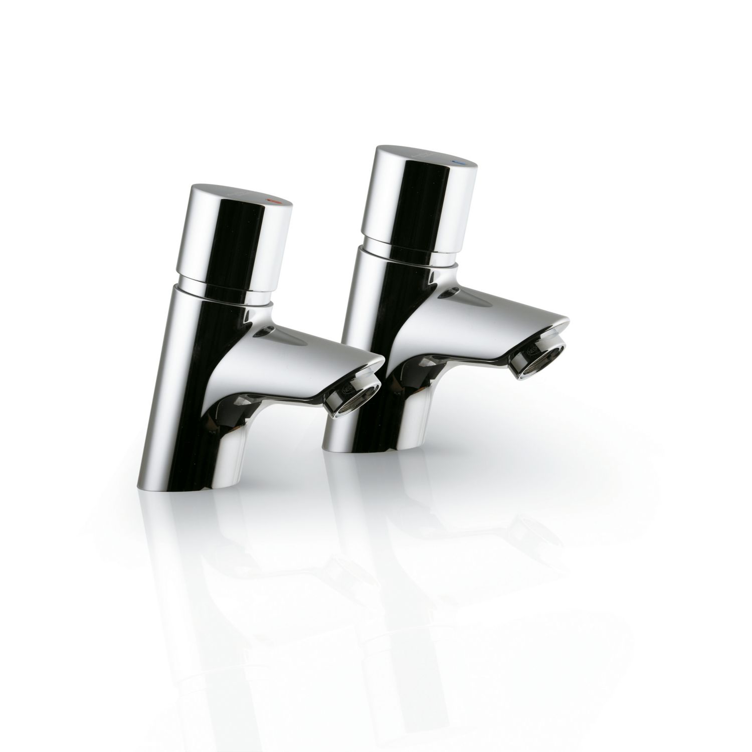 Armitage Shanks Avon 21 Chrome 126mm Self-Closing 2 Tap Holes Basin Pillar Tap (62302)