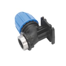 FloPlast  MDPE Plastic Wall Plate Elbow 20mm x 1/2"