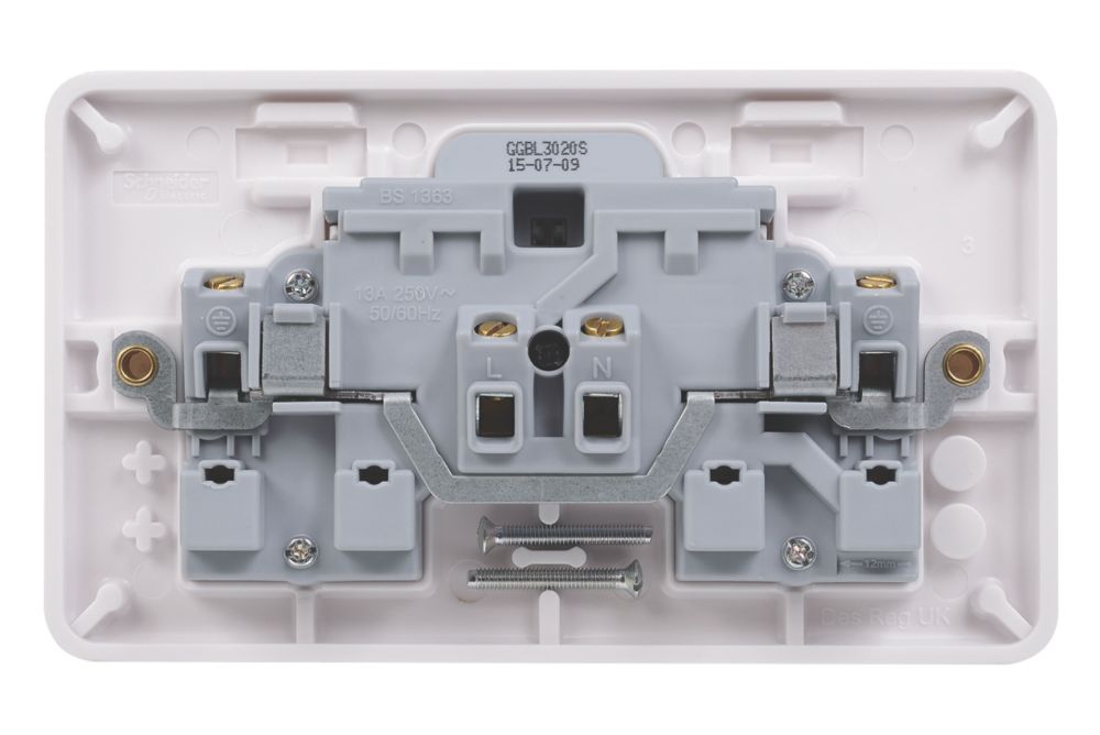 Schneider Electric Lisse 13A 1-2 Gang Converter with Rocking