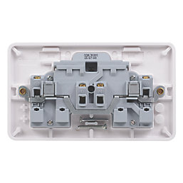 Schneider Electric Lisse 13A 2-Gang SP Switched Plug Socket White
