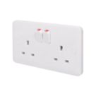 Schneider Electric Lisse 13A 2-Gang SP Switched Plug Socket White