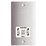 LAP  2-Gang Dual Voltage Shaver Socket 115 / 230V Brushed Stainless Steel with White Inserts