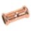 Flomasta  Copper Press-Fit Equal M-Profile Straight Couplers 15mm 10 Pack