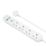 Masterplug 13A 4-Gang Unswitched Surge-Protected Extension Lead + 2.1A 2-Outlet Type A & C USB Charger White 2m