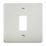 Knightsbridge  1-Module Grid Faceplate Brushed Chrome
