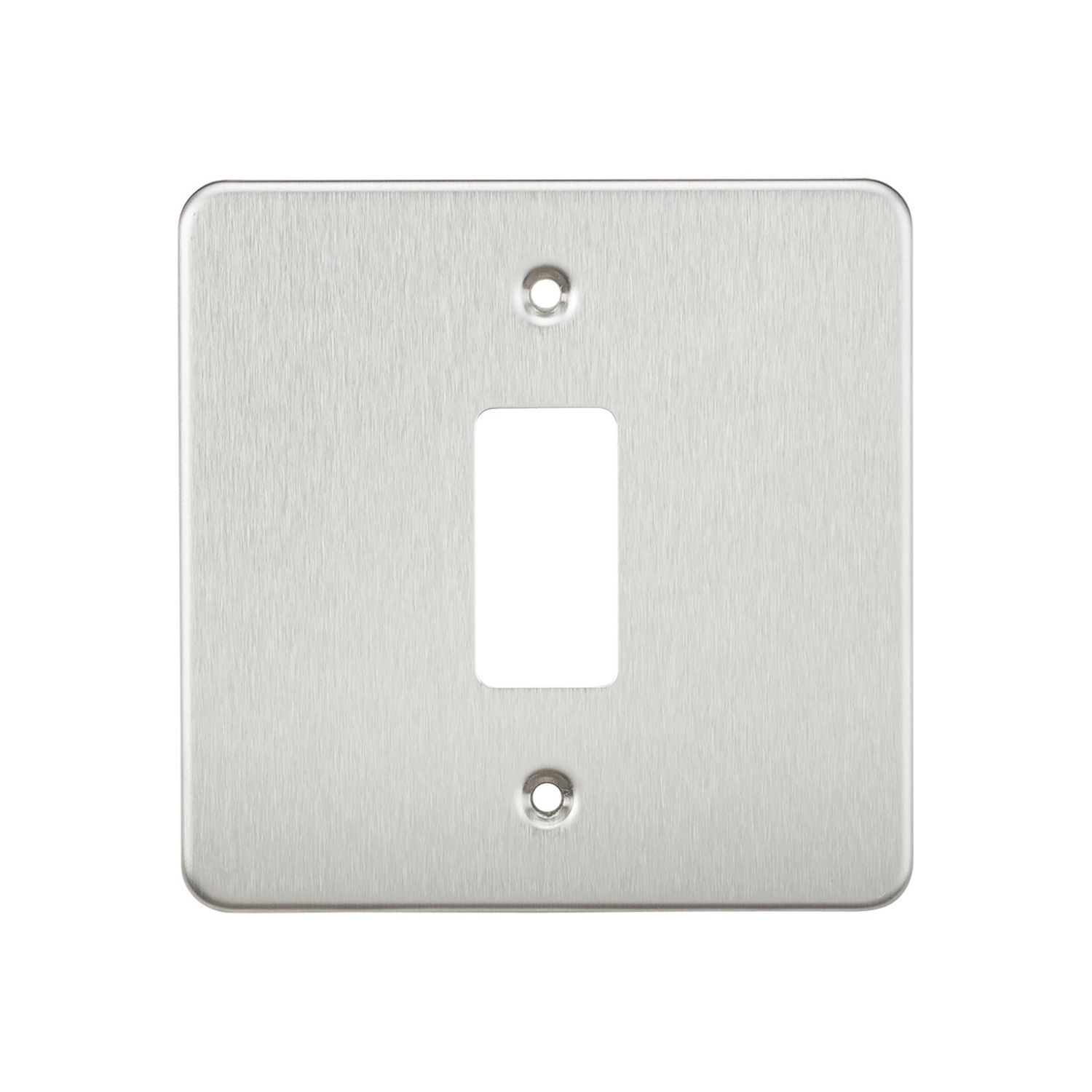Knightsbridge 1-Module Grid Faceplate Brushed Chrome (623CR)