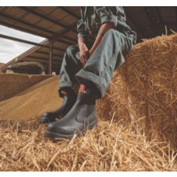 Hunter  Size 7 Womens Black Water-Resistant Steel Toe Cap Safety Dealer Boots
