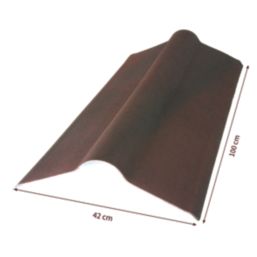 Onduline Brown Corrugated Bitumen Ridge Piece 1000mm x 420mm