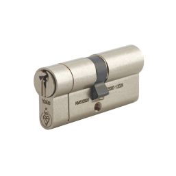 Yale Fire Rated 1 Star 6-Pin Euro Cylinder 40-40 (80mm) Satin Nickel
