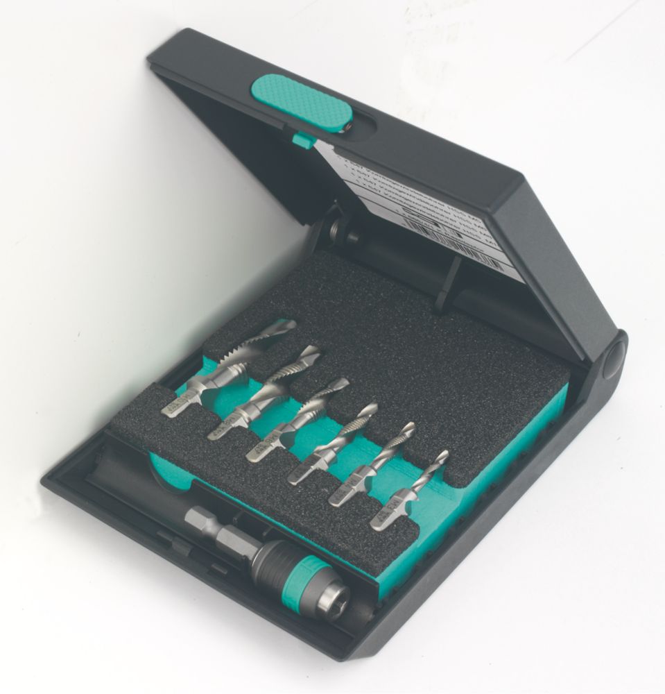 Wera 847/7 Combination Hex Shank Metal Tapping Drill Bit Set 7