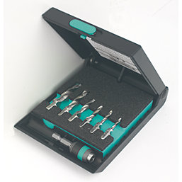 Wera 847/7 Combination Hex Shank Metal Tapping Drill Bit Set 7 Pieces