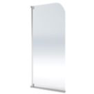 Aqualux Aqua 3 Semi-Framed Silver Bathscreen  1375mm x 750mm