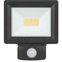 Luceco Essence Outdoor LED Floodlight with Ball Joint With PIR Sensor Black 20W 2100lm