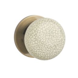 Designer Levers  Door Knob 60mm Pair Crackled Cream