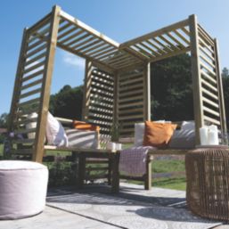 Forest Firenze 6' x 6' (Nominal) Flat Timber Arbour