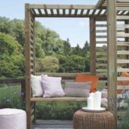 Forest Firenze 6' x 6' (Nominal) Flat Timber Arbour