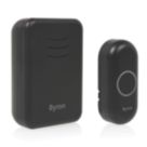 Byron DBY-22351 Battery-Powered Wireless Portable Door Chime  Black