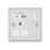 LAP  13A 1-Gang SP Switched Socket + 3A 18W 2-Outlet Type A & C USB Charger Brushed Steel with Black Inserts