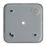 Contactum Metal Clad 2-Module Modular Faceplate Grey