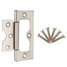 Smith & Locke Satin Nickel  Door Hinge 75mm x 33mm 2 Pack