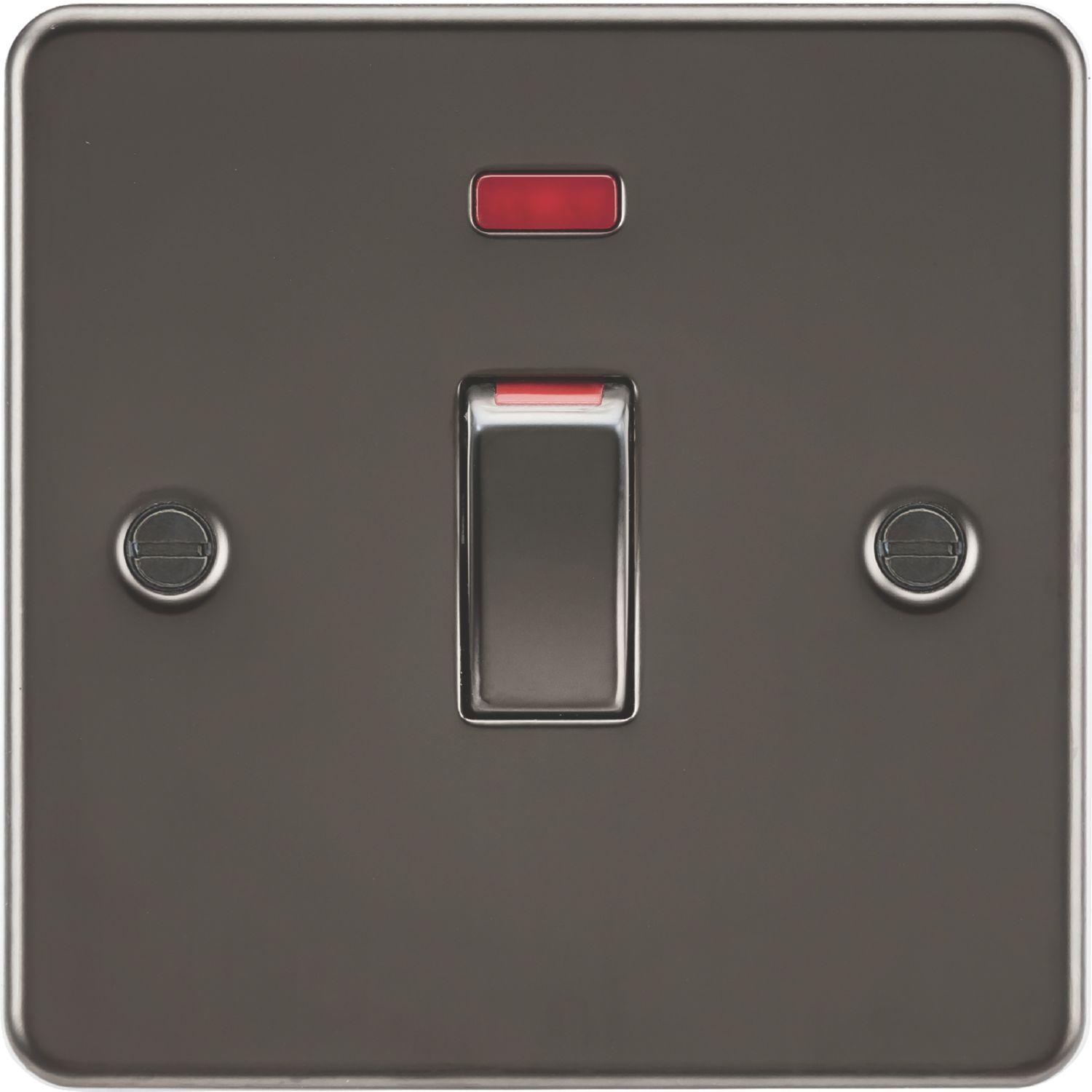 Knightsbridge 45A 1-Gang DP Control Switch Gunmetal with LED (623TX)