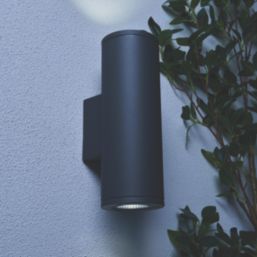 Zink Mizar Outdoor LED Up and Down Wall Light Anthracite 20W 1200lm