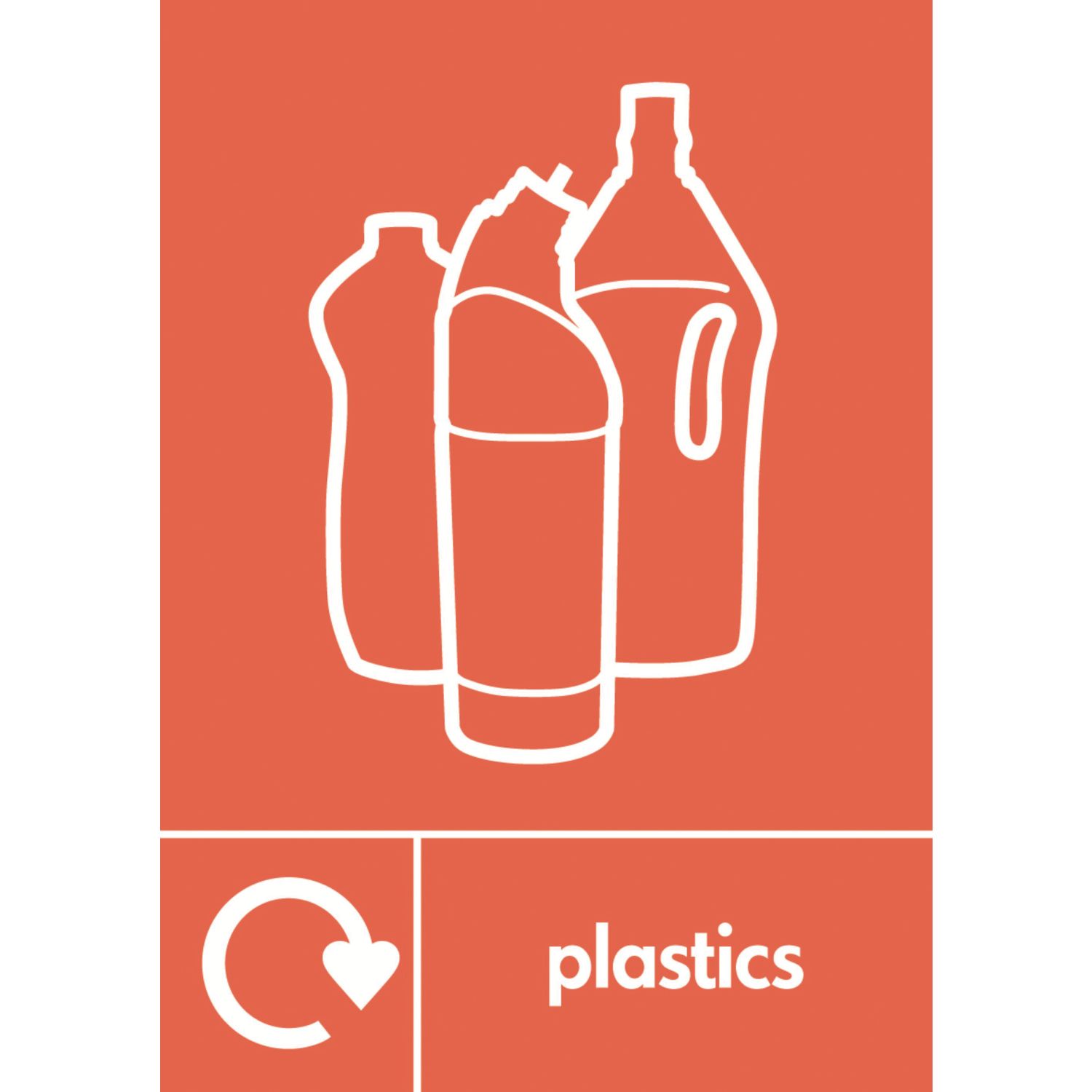 Essentials Plastics Recycling Sign 297mm x 210mm (623YU)