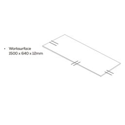 Mariz  Light Concrete Composite Kitchen Worktop 640mm x 1500mm x 12mm