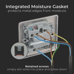 British General Nexus Metal 13A Switched Fused Spur  Black Nickel