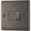 British General Nexus Metal 13A Switched Fused Spur  Black Nickel