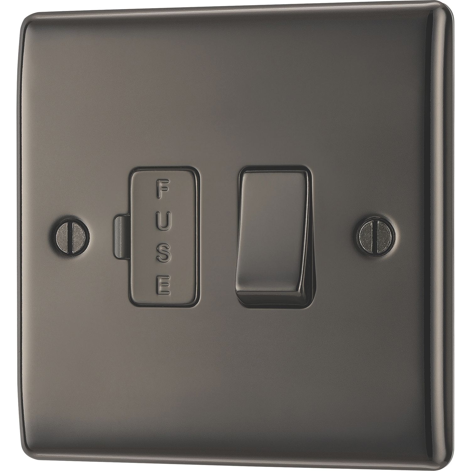 British General Nexus Metal 13A Switched Fused Spur Black Nickel (62448)