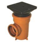 FloPlast Push-Fit Single Socket Square Grid Bottle Gully 110mm