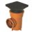 FloPlast Push-Fit Single Socket Square Grid Bottle Gully 110mm