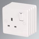 LAP  13A 1-Gang DP Switched Plug Sockets White   5 Pack