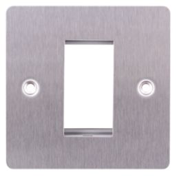 LAP  1-Module Modular Faceplate Brushed Stainless Steel