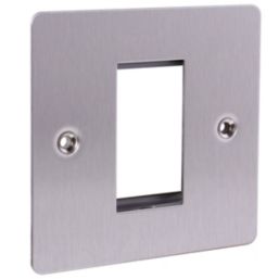 LAP  1-Module Modular Faceplate Brushed Stainless Steel
