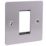 LAP  1-Module Modular Faceplate Brushed Stainless Steel