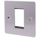 LAP  1-Module Modular Faceplate Brushed Stainless Steel