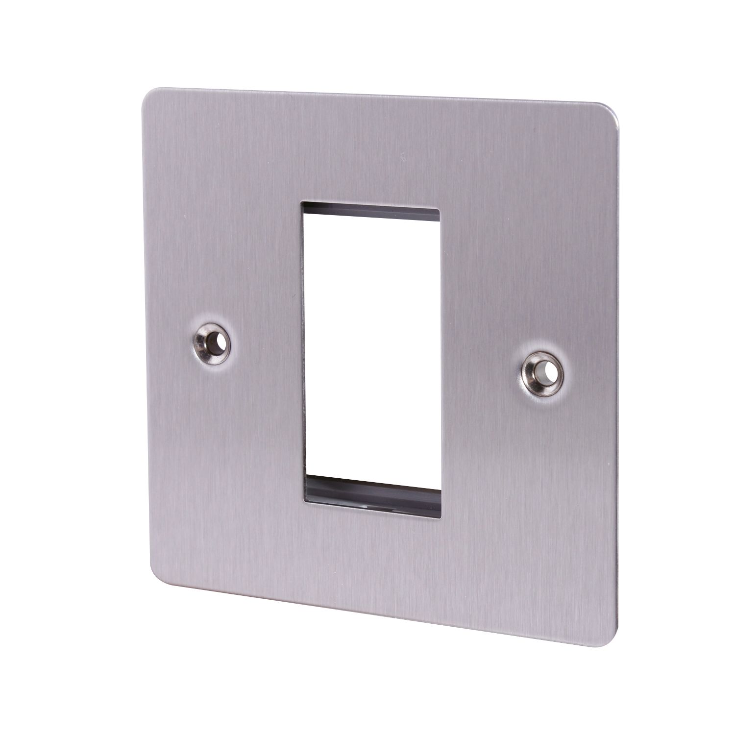 LAP 1-Module Modular Faceplate Brushed Stainless Steel (62468)