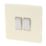 Varilight  10AX 2-Gang 2-Way Light Switch  White Chocolate
