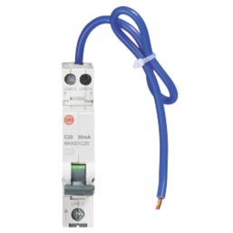Wylex  20A 30mA Type A DP C Curve  Bidirectional Mini RCBO
