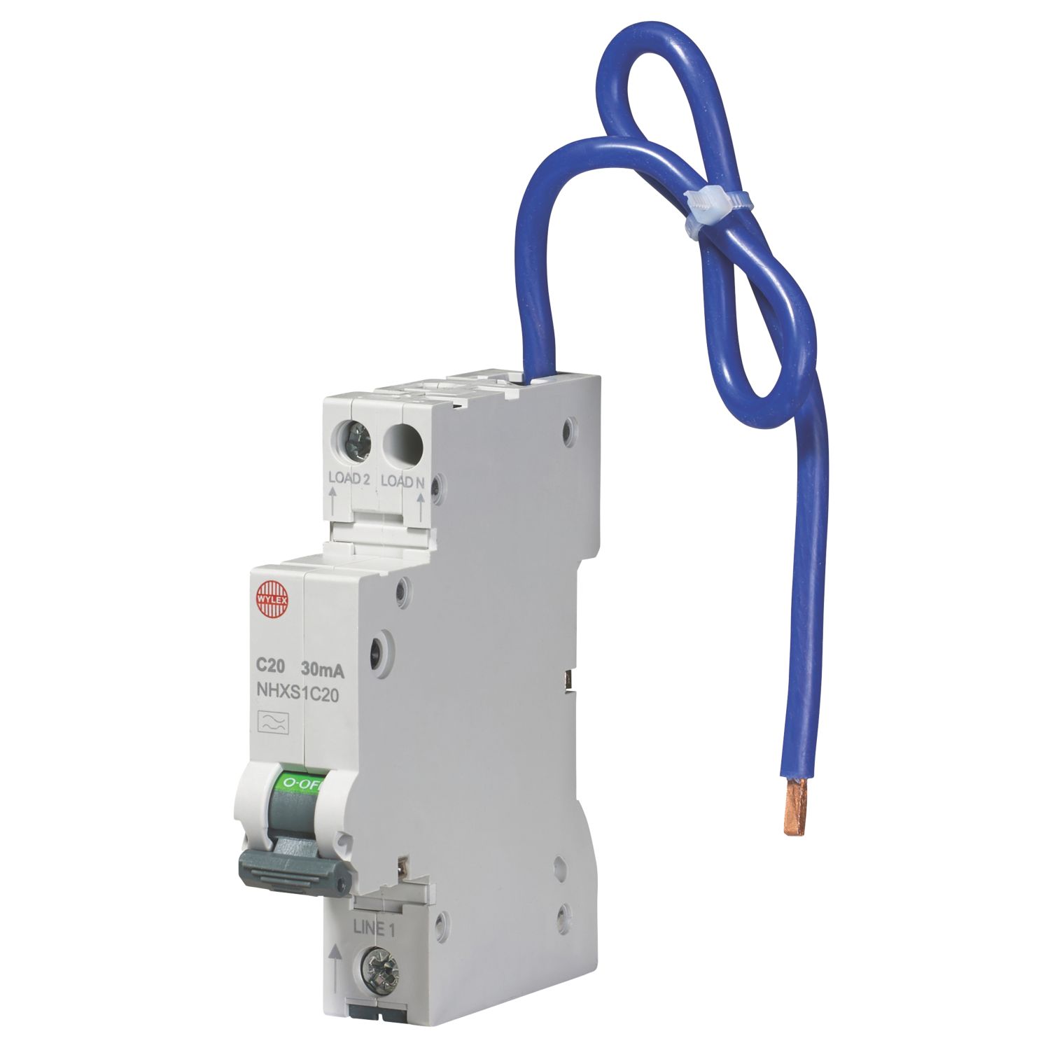 Wylex 20A 30mA Type A DP C Curve Bidirectional Mini RCBO (6249X)