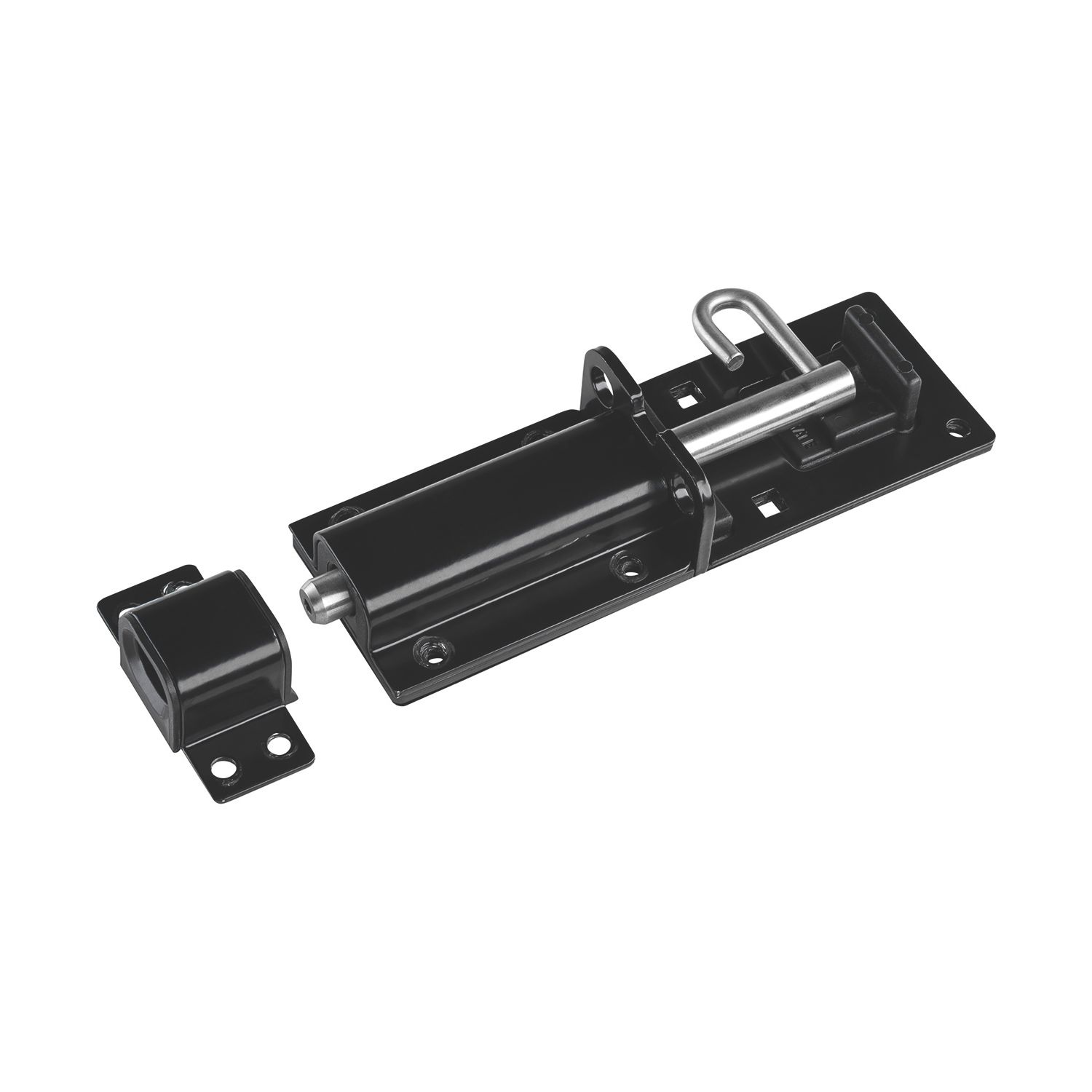 GateMate Heavy Duty Padbolt Black 180mm (624AN)