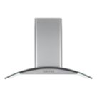 Refurb Essentials  Curved Glass Hood Stainless Steel 600mm