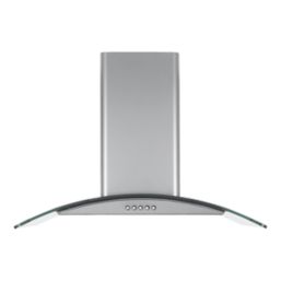 Refurb Essentials  Curved Glass Hood Stainless Steel 600mm