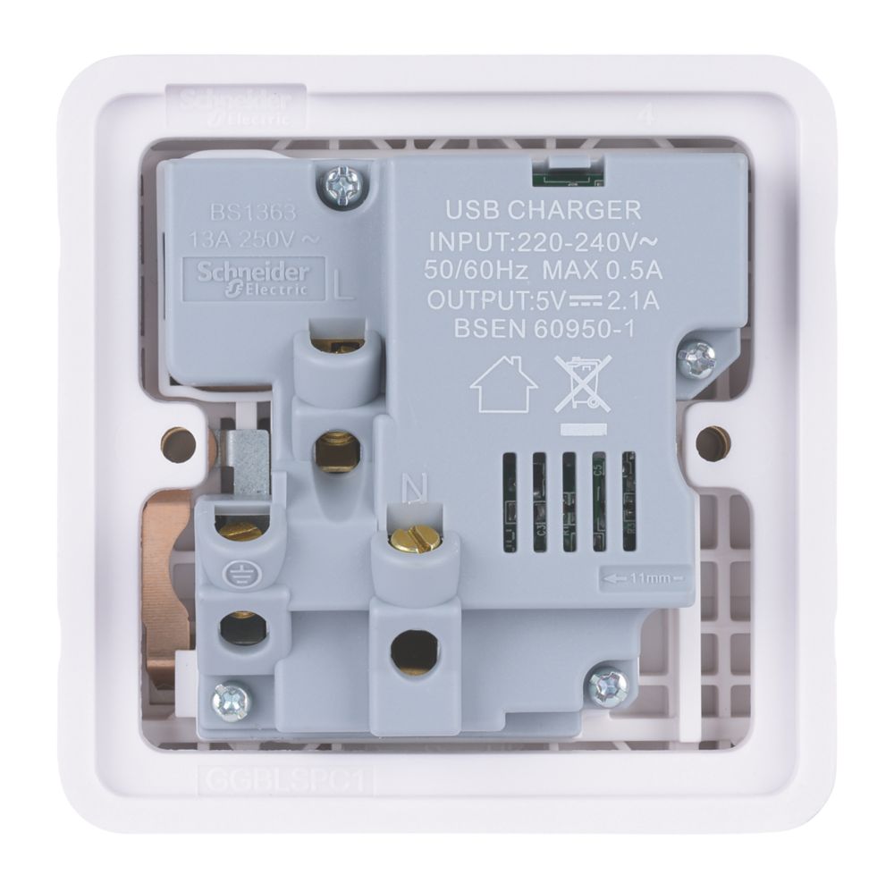 Schneider Electric Lisse CAT-6 Datensteckdose, RJ45, Weiß, IP20, Für Einbaudose Mind. 25 Mm Tief