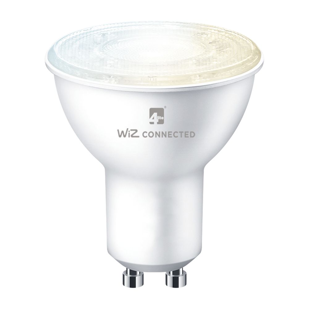 4lite GU10 White LED Smart Light Bulb 5.5W 350lm 4 Pack Screwfix