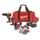 Milwaukee M18 BPP4C-402B 18V 2 x 4.0Ah Li-Ion RedLithium  Cordless 4 Piece Kit